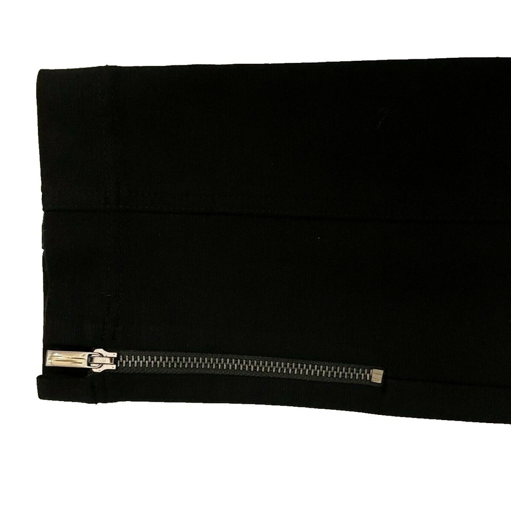 Cache Womens Modern Mid Rise Skinny Straight Leg Pants Sz 2 Black Knit Stretch - Picture 11 of 13